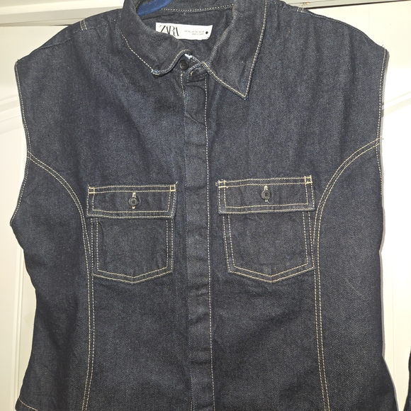Zara Dark Denim Pants and Vest Set - Picture 3 of 13